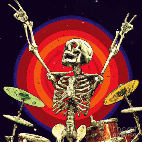 3Pcs Featuring Skeletons Playing Drums Metal Print Ready To Hang Art 3Pcs Featuring Skeletons Playing Drums Metal Print Ready To Hang Art