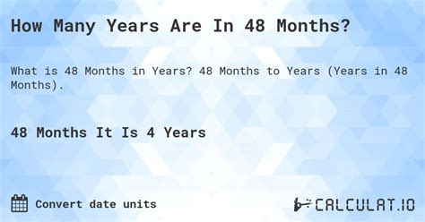 48 Months To Years