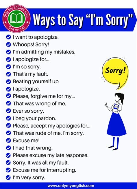 50 Different Ways To Say Sorry
