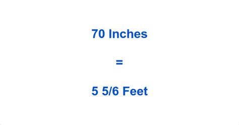 70 Inches To Feet