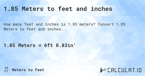 85 Meters To Feet And Inches Calculatio 85 Meters To Feet And Inches Calculatio