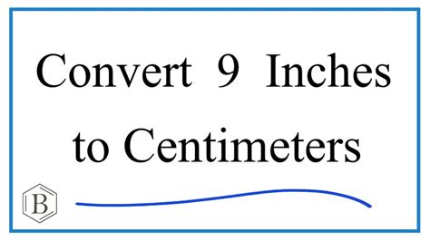 9 Cm To Inches