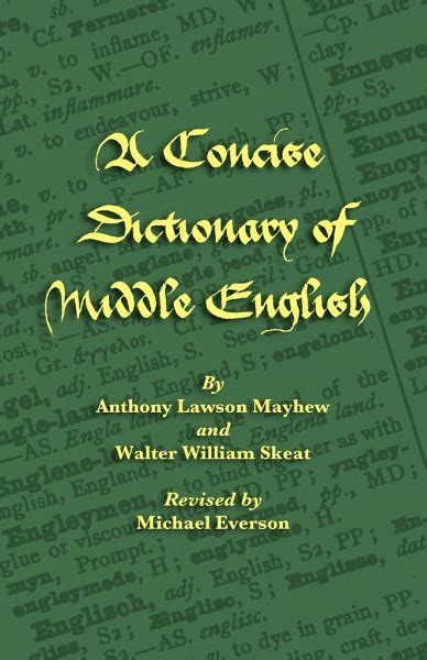 A Concise Dictionary Of Middle English A Concise Dictionary Of Middle English