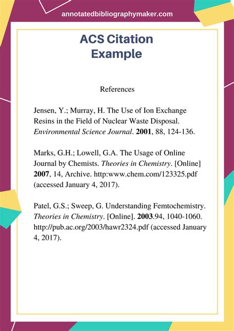 Acs Format Citation