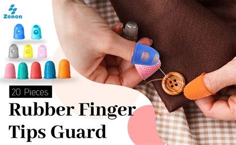 Amazon Com Zonon 20 Pieces Rubber Finger Tips Guard 5 Sizes Silicone Amazon Com Zonon 20 Pieces Rubber Finger Tips Guard 5 Sizes Silicone