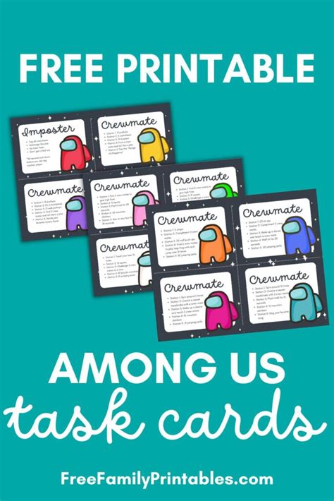 Among Us Task Cards Among Us Task Cards