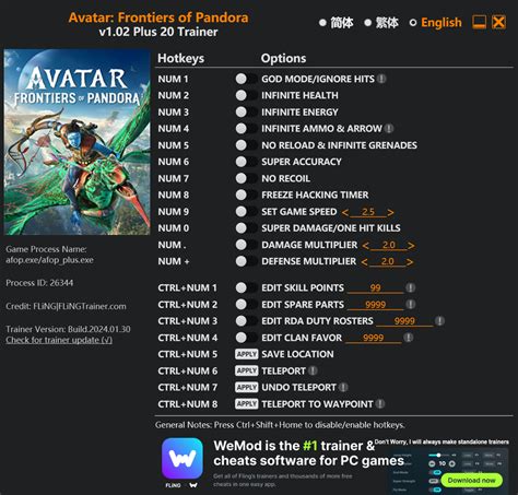 Avatar Frontiers Of Pandora Trainer Fling Trainer Pc Game Cheats Avatar Frontiers Of Pandora Trainer Fling Trainer Pc Game Cheats
