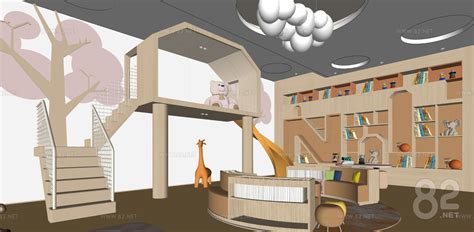 Children S Recreation Room Sketchup Skp 82Models