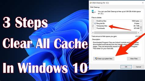 Clear Cache Windows 10