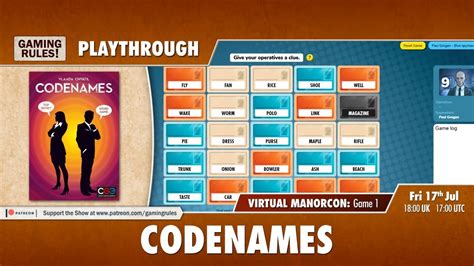 Play Codenames Online Game