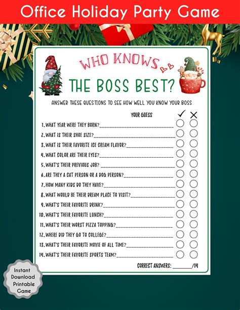 Company Christmas Party Games