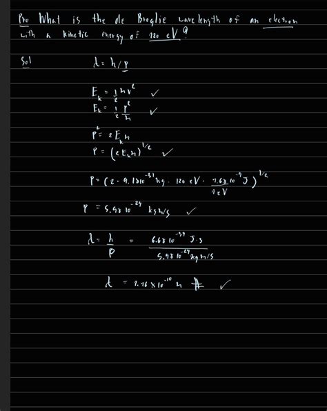 De Broglie Wavelength Example Problem De Broglie Wavelength Example Problem