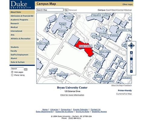Duke Campus Map