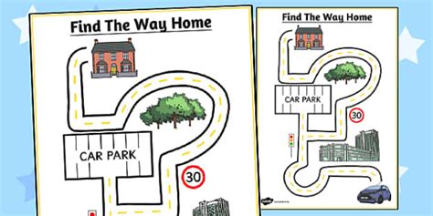 Find The Way Home Maze For Kids Teacher Made Twinkl Find The Way Home Maze For Kids Teacher Made Twinkl