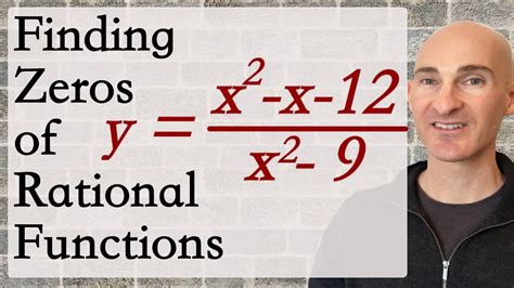 Finding Zeros Of Rational Functions Youtube Finding Zeros Of Rational Functions Youtube