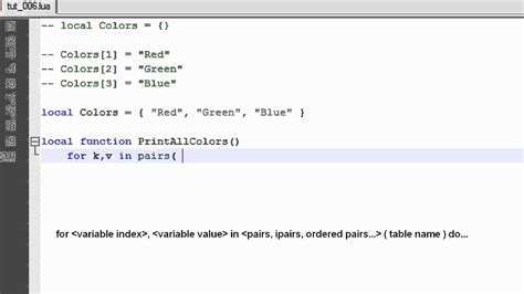 Lua For Loops Explained