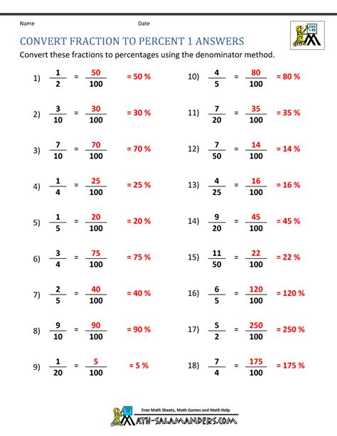 Fraction And Percent
