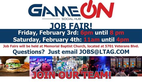 Game On Social Hub Job Fair Memorial Baptist School Metairie 3 Game On Social Hub Job Fair Memorial Baptist School Metairie 3