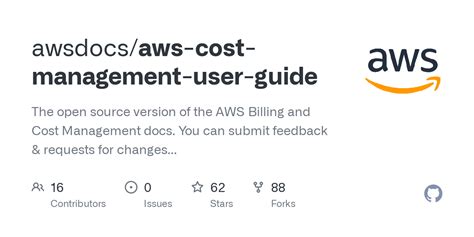 Github Awsdocs Aws Cost Management User Guide The Open Source
