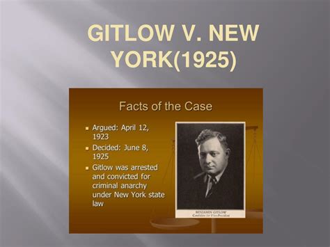 Gitlow V New York