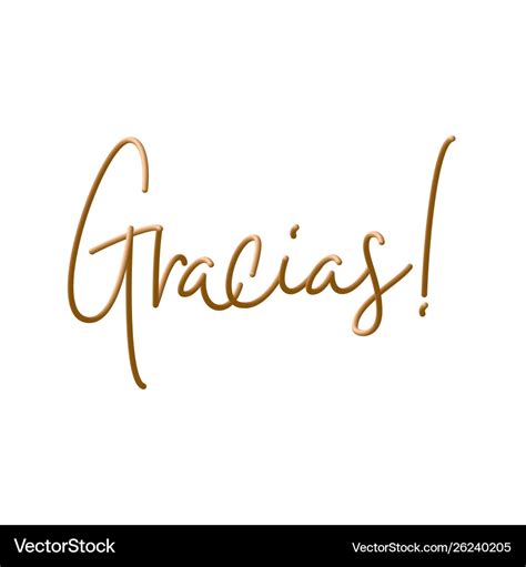 Gracias Thank You In Spanish Inscription Design Vector Image Gracias Thank You In Spanish Inscription Design Vector Image