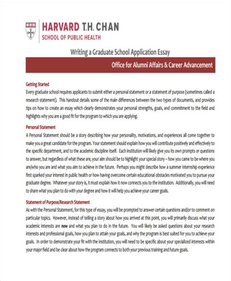 Graduate School Personal Statement Examples