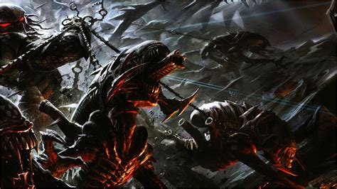 Hd Wallpaper Aliens Vs Predator Battle In The Abyss Hd Wallpaper Aliens Vs Predator Battle In The Abyss