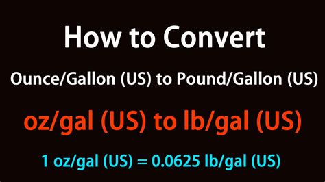 How To Convert Ounce Gallon Us To Pound Gallon Us Youtube How To Convert Ounce Gallon Us To Pound Gallon Us Youtube