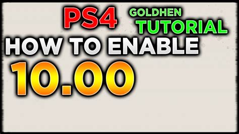 How To Enable Goldhen On Ps4 10 01 Ps4 Mods Enabling Quick How To Enable Goldhen On Ps4 10 01 Ps4 Mods Enabling Quick