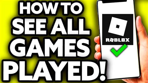 How To See All Games You Played On Roblox Easy Youtube How To See All Games You Played On Roblox Easy Youtube