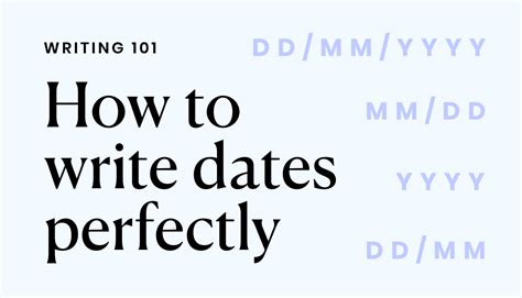 How To Write The Date