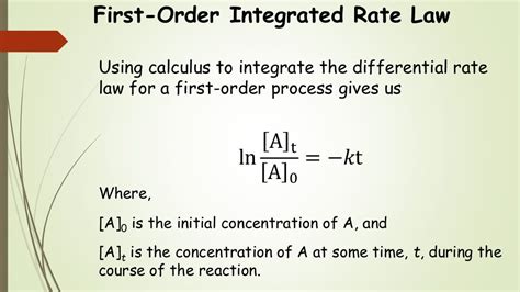 Integrated Rate Law First Order