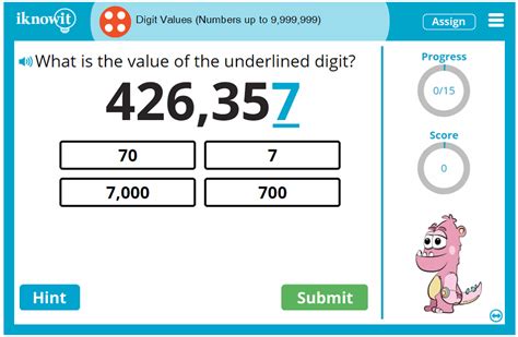 Interactive Math Lesson Digit Values Numbers Up To 9 999 999 Interactive Math Lesson Digit Values Numbers Up To 9 999 999