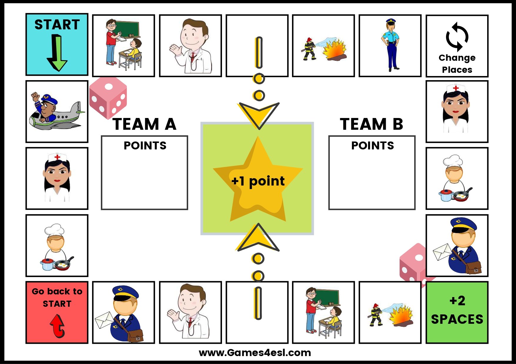Jobs And Occupations Printable Esl Board Games English Lessons For Jobs And Occupations Printable Esl Board Games English Lessons For
