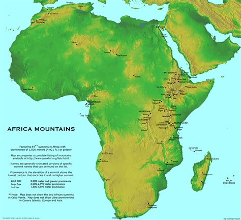 Large Detailed Africa Mountains Map Large Detailed Map Of Mountains Large Detailed Africa Mountains Map Large Detailed Map Of Mountains