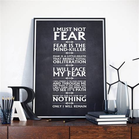 Litany Against Fear Frank Herbert Children Of Dune Bene Gesserit Litany Against Fear Frank Herbert Children Of Dune Bene Gesserit