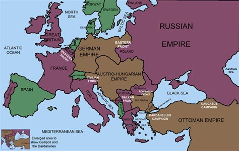 Map Of Europe Before Ww1