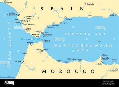 Map Of Straits Of Gibraltar