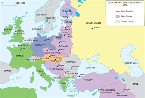 Maps Of Europe Before And After Wwi Posen Library Maps Of Europe Before And After Wwi Posen Library