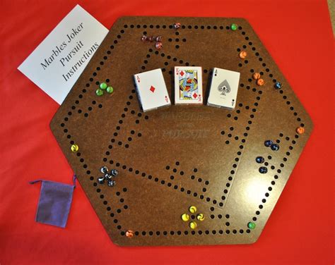 Marbles Pursuit Joker 6 Player Game Board With 4 Player Inlay Etsy