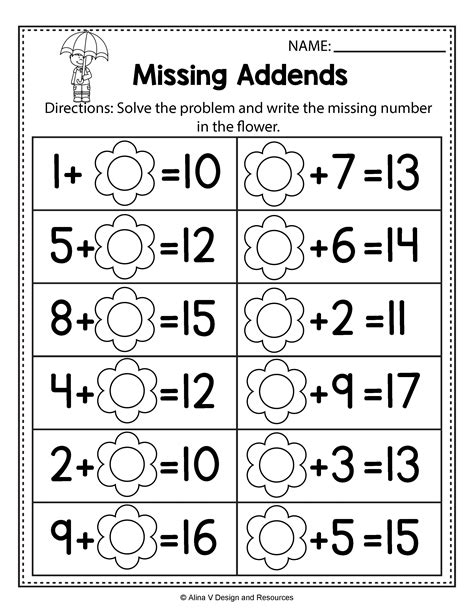Math Problems For 1St Graders
