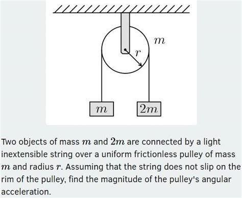 Moment Of Inertia With Pulley And Two Masses On A String Iwtse Org