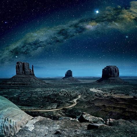 Monument Valley Clear Night Sky With Milky Way Stock Photo Download Monument Valley Clear Night Sky With Milky Way Stock Photo Download