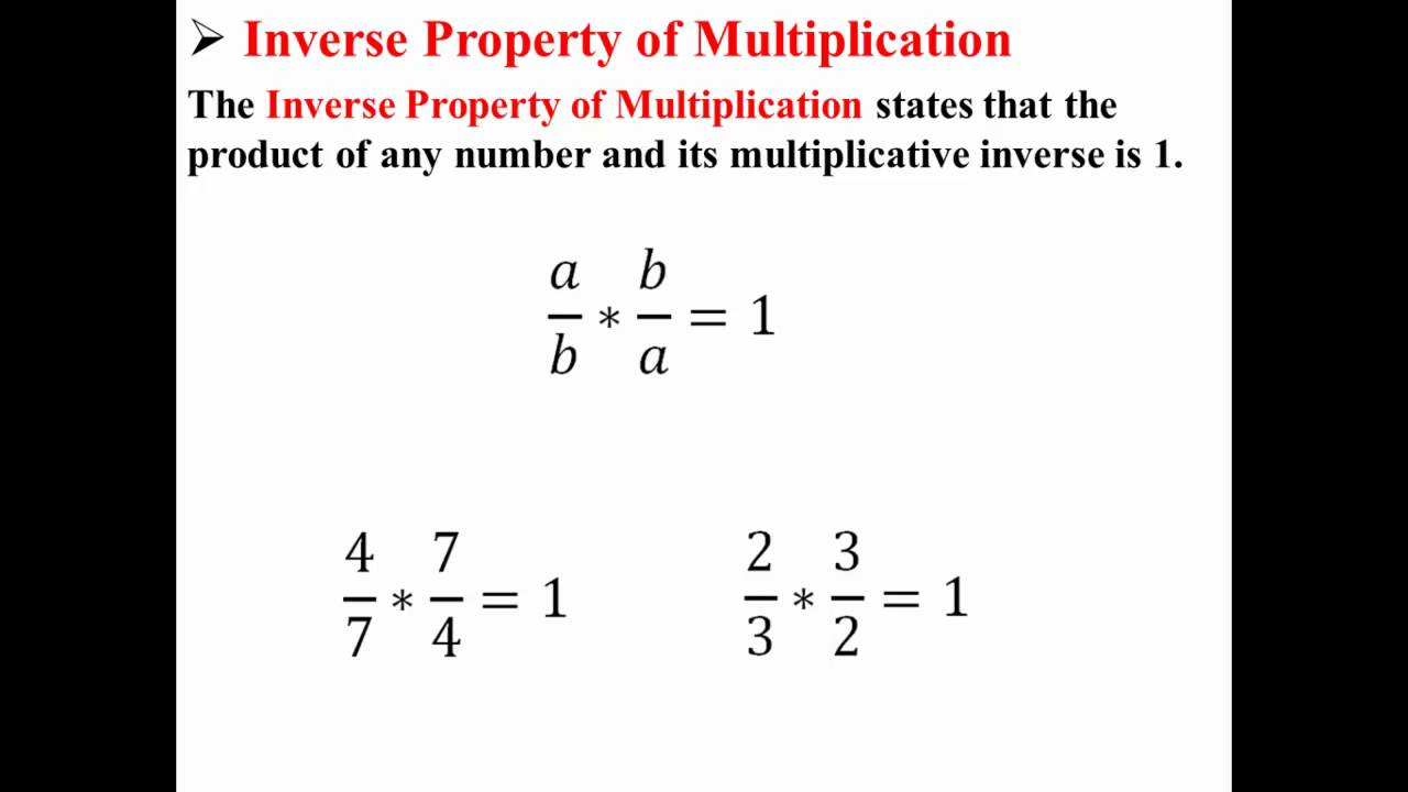 Multiplicative Inverse Property