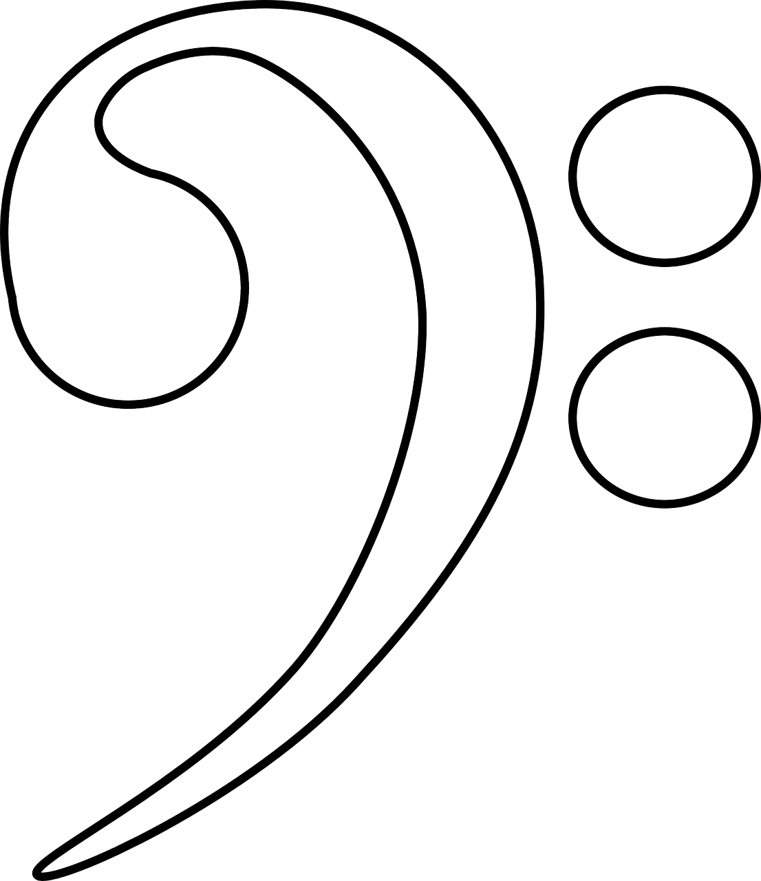 Music Notes Bass Clef
