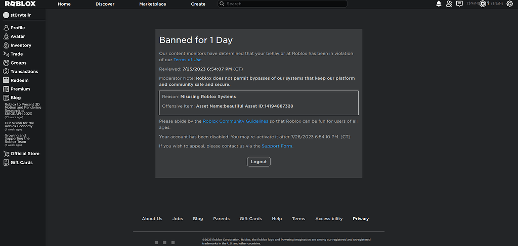 My Roblox Ban When I Was 9 Years Old And Didn T Speak Much English Lmao My Roblox Ban When I Was 9 Years Old And Didn T Speak Much English Lmao
