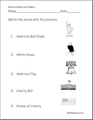 National Symbols Of America Worksheets Of 1 Worksheet Matching U S National Symbols Of America Worksheets Of 1 Worksheet Matching U S