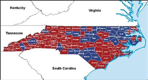 North Carolina Political Map