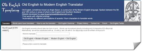 Old English Translator Old English Translator