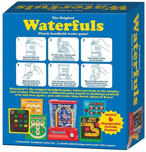 Original Waterfuls Handheld Water Game With 6 Options Just Add Water